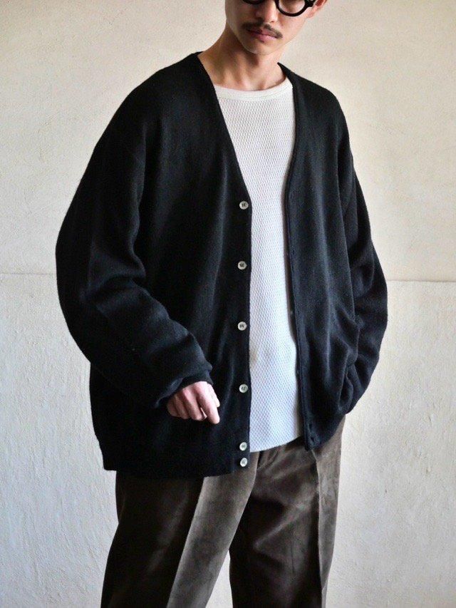1980's Vintage LACOSTE Black Knit Cardigan