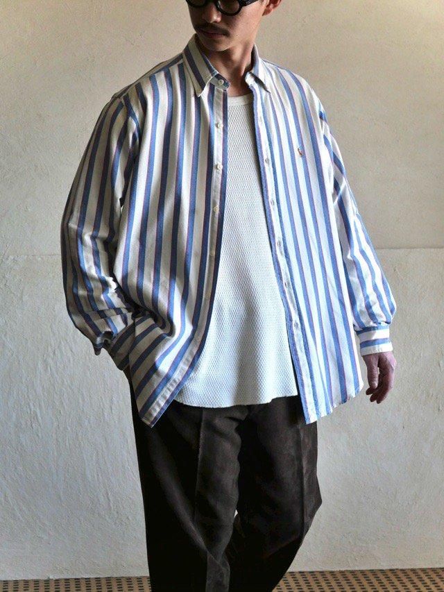 1990's Canada RalphLauren Cotton Stripes Shirt
