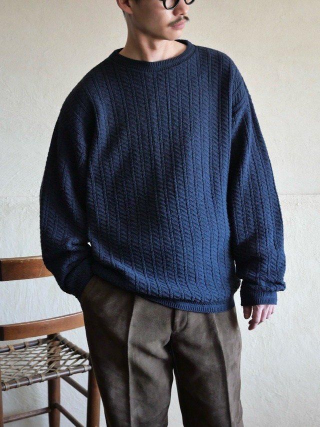 90-00s DAVIDTAYLOR 100%Cotton Knit Sweater 