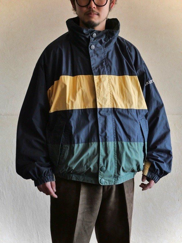 1990's Vintage NAUTICA Reversibe CottonNylon Sailing Jacket
