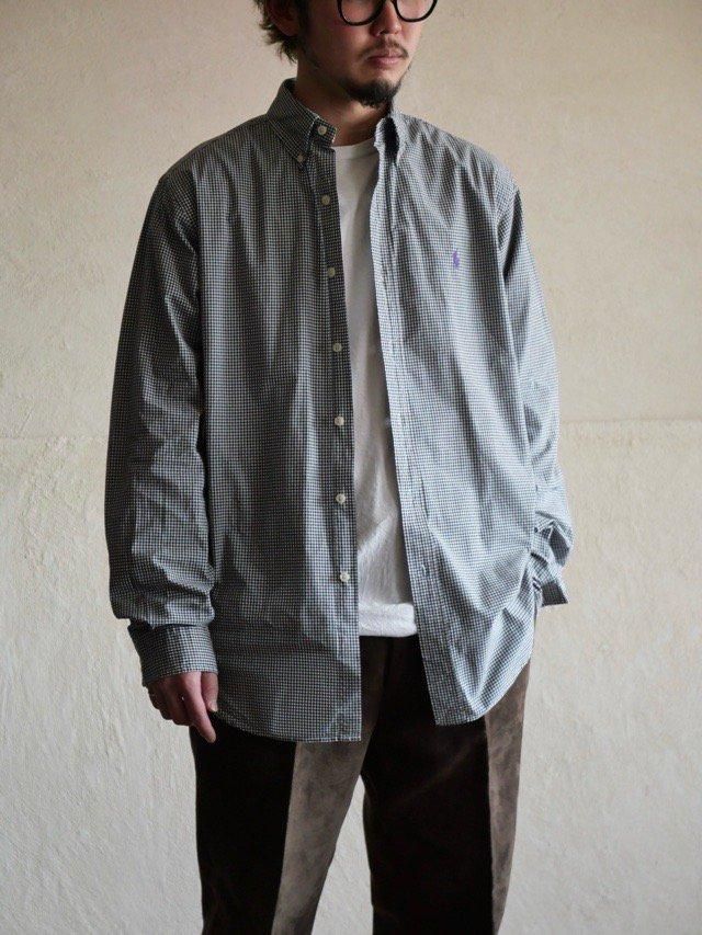 1990~00's RalphLauren Gingham Check Shirt