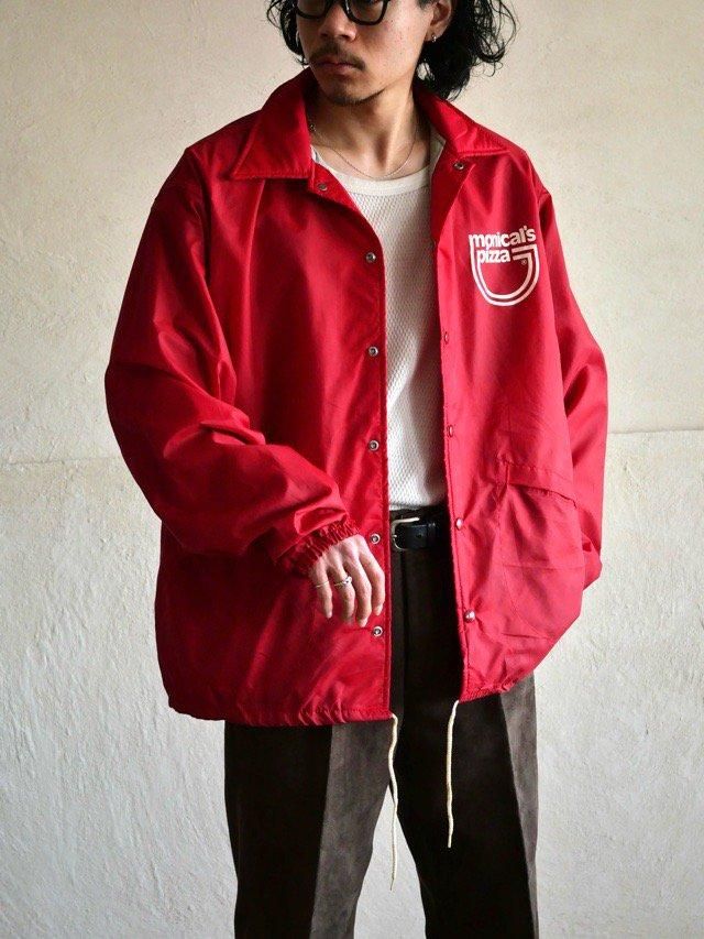1980~90's Nylon Coach Jacket "monical's pizza"