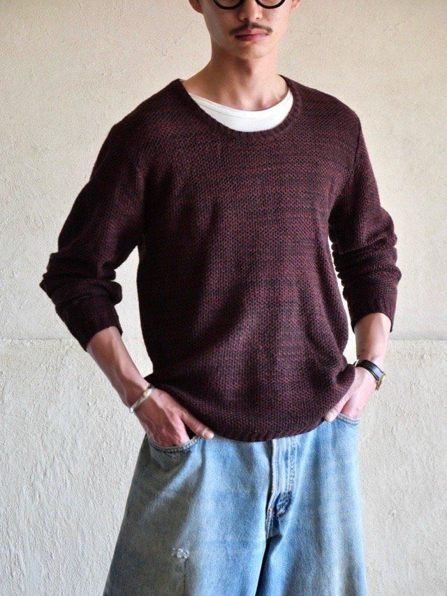 &#127467;&#127479;1990's French Vintage Knit Sweater "67% Vicuna  33% Giza Cotton"