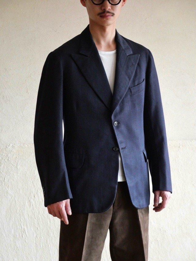 1950~60's Vintage Bespoke Stripe Jacket, NAVY