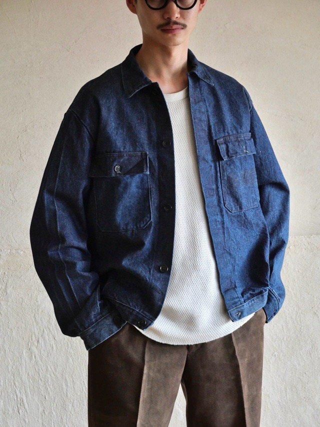 1990~00's Italian Military Denim Work Blouson