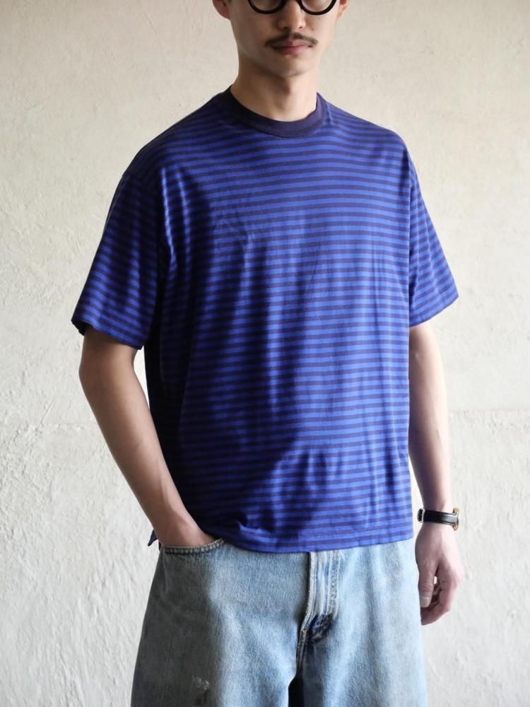 Neiman Marcus Cotton Border T-shirt "NAVY"