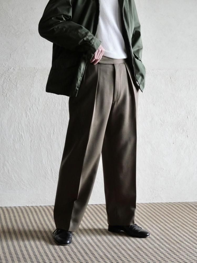 1980~90's Vintage RalphLauren Wool Gabardine Trousers, Made in USA / Imported Fabric
