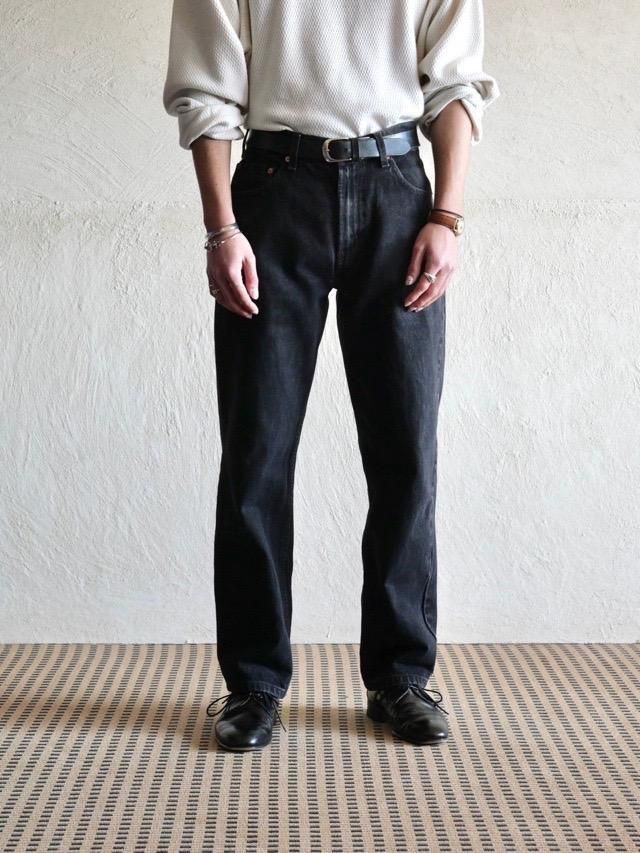 00's Levi's550 Black Denim Trousers