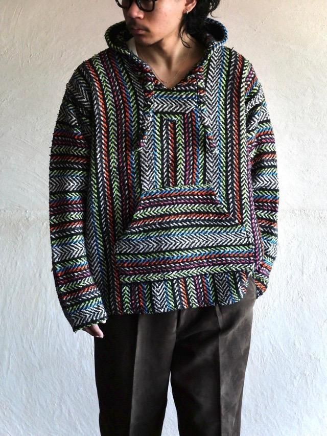 1990's Mexican Parka "Black&Colorful"
