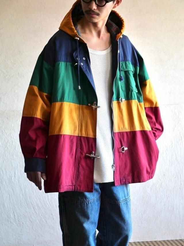 00's Multi-color Fireman Hooded Jacket