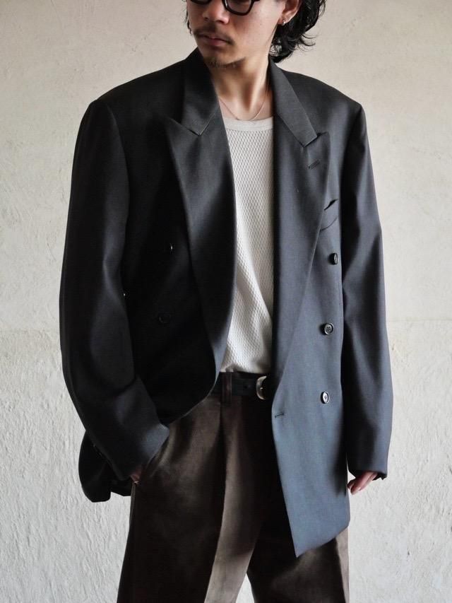 URBIS "LoroPiana" Super100's Double Breasted Jacket, Made in Italy