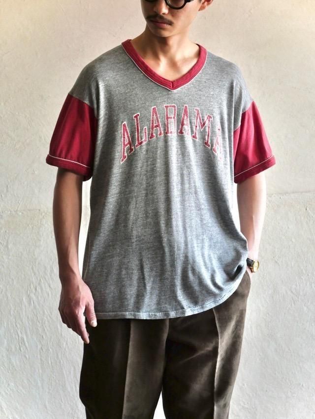 1970's Vintage Russell Vneck Ringer Tee Shirt