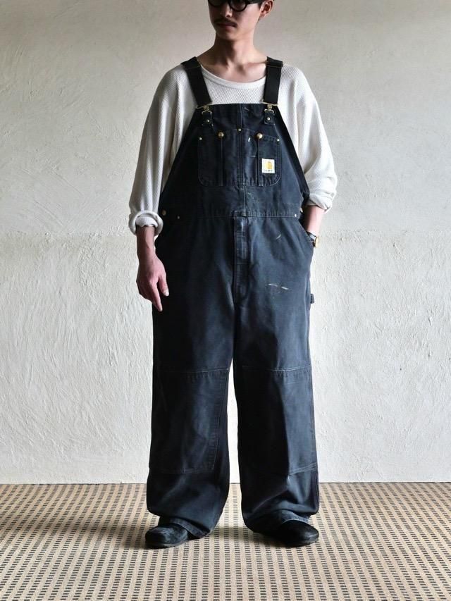 00's Carhartt Fade Black Canvas Overall