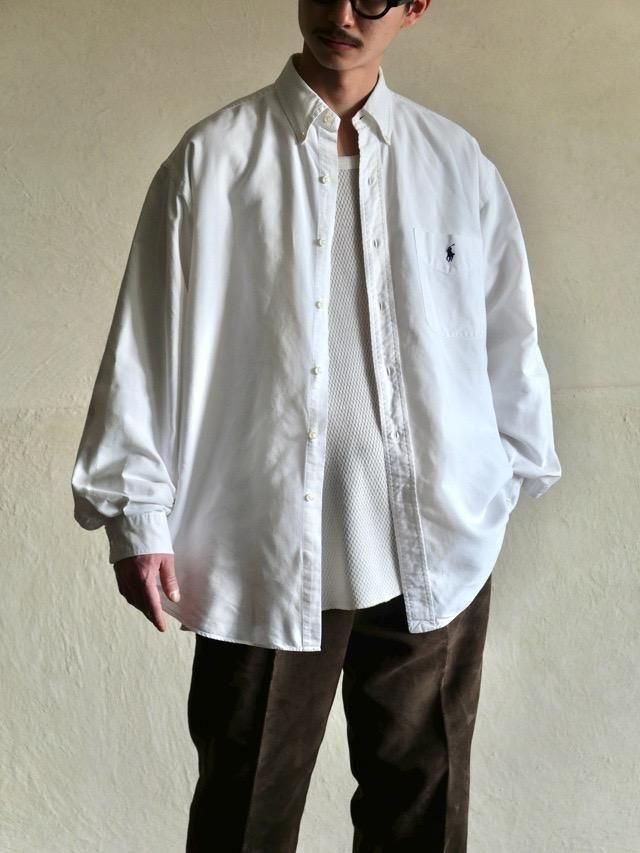 00's RalphLauren "BIG SHIRT" White Oxford Shirt