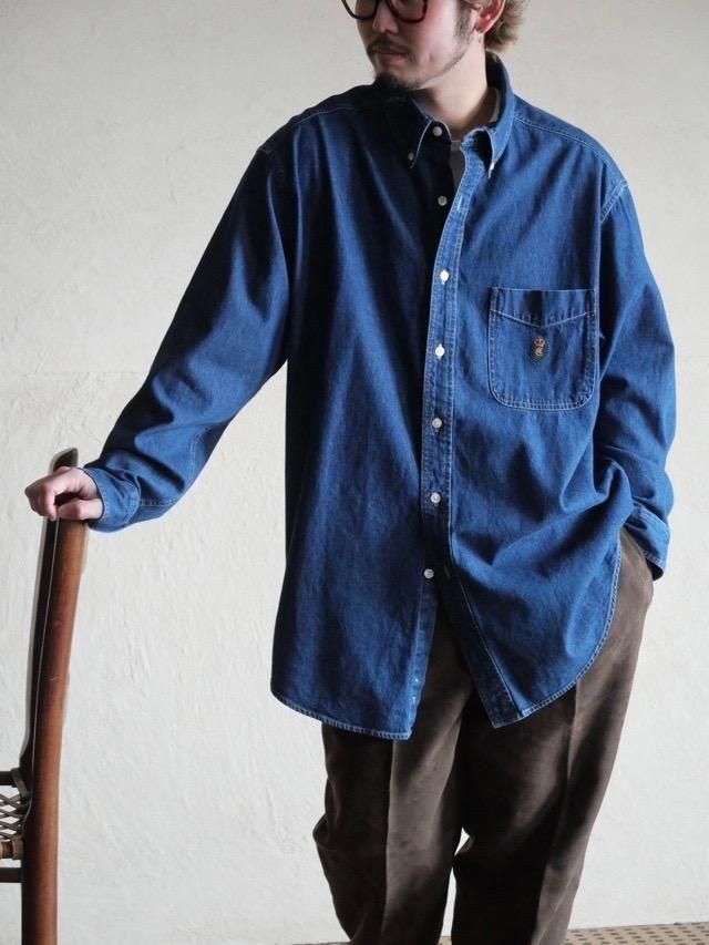 00's CHAPS by RL B.D.Denim Shirt