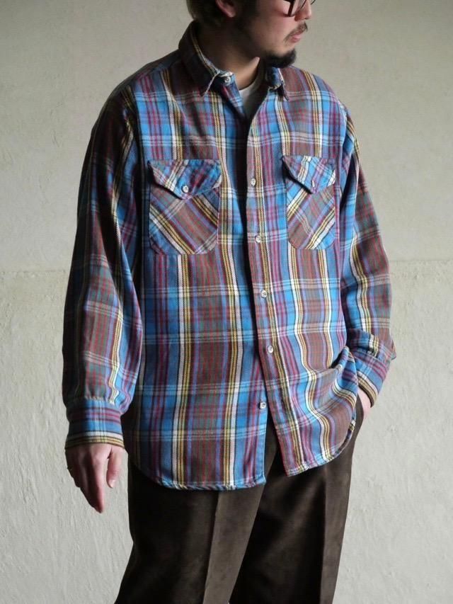 1990's U.S.A. Good-color Check Flannel Shirt