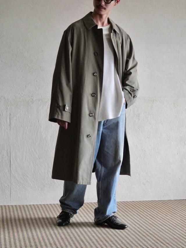 1990~'s LAUREN RalphLauren Peach-skin Balmacaan Coat + Liner