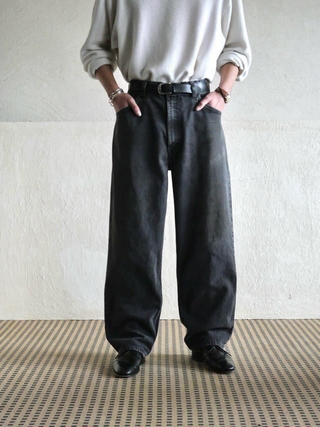 1990's Canada Levi's634 Black Denim Trousers