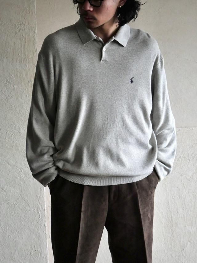 00's RalphLauren Pima-cotton Knit Polo Sweater