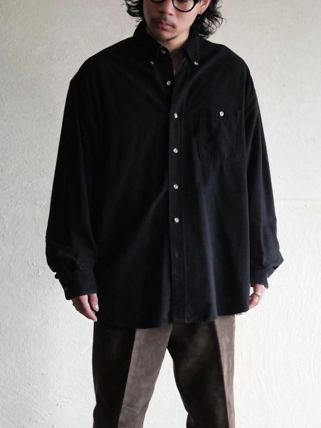 00's Black Cotton Grosgrain Shirt