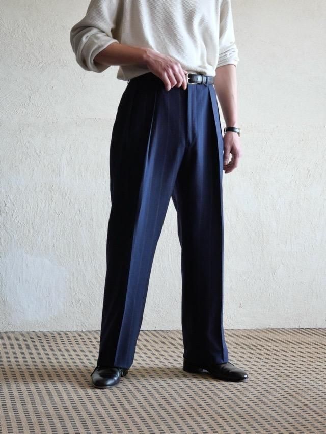 DEADSTOCK 1990's RalphLauren Wool Stripe Trousers 