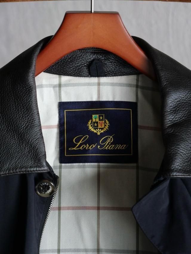 LoroPiana Black Nylon Coat "HORSEY"