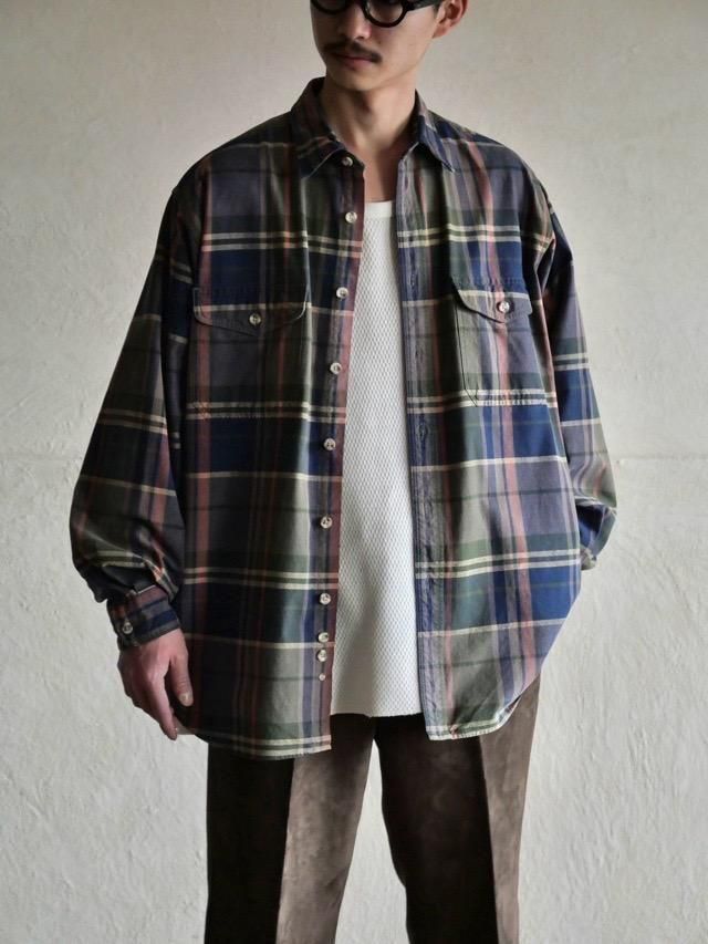 00's Eddie Bauer Cotton Check Shirt "Elkborn Canvas"