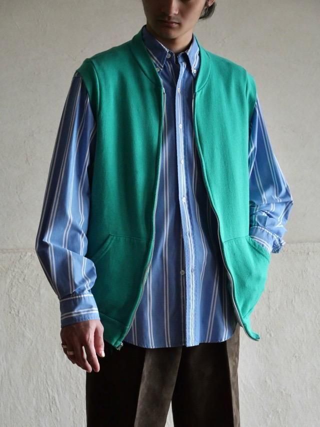 ~1990's RUSSELL Zip-up Sweat Vest "Turquoise Green"