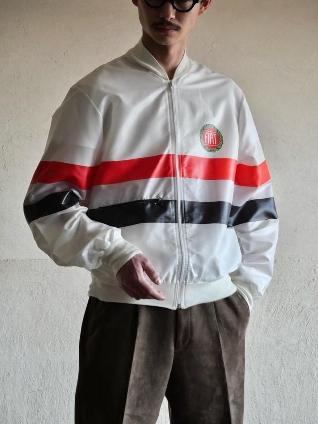 90's Vintage FIAT Racing Crew Blouson, Made in Italy.
