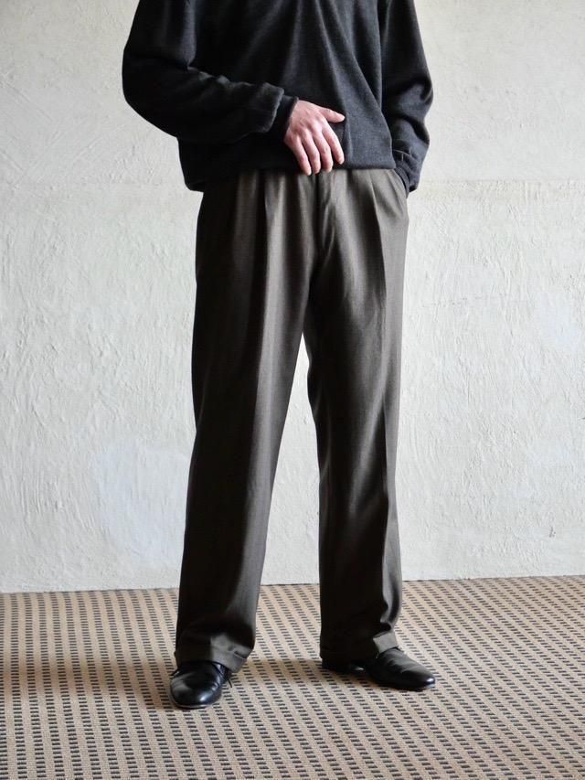 1980~90's Vintage YvesSaintLaurent
Herringbone&Stripes Wool Trousers