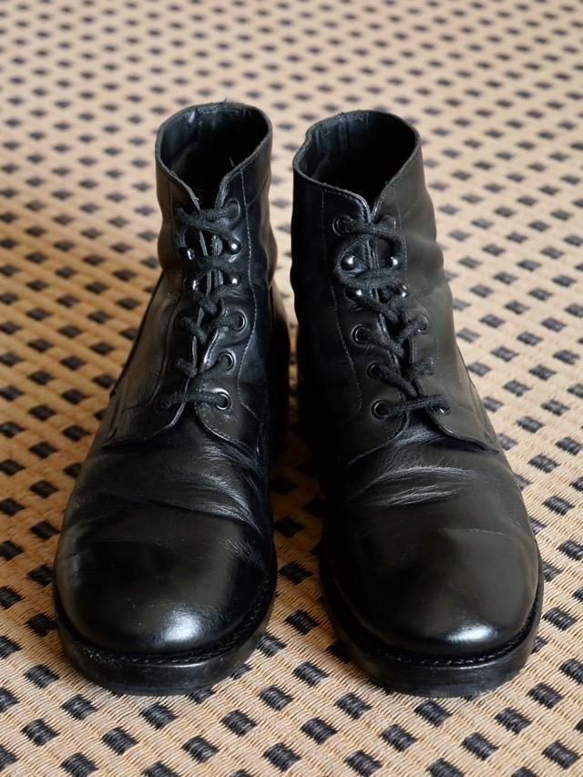 1980~90's Vintage Italian Military Work Boots, Black