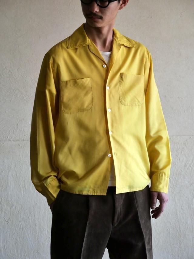 1980's McGREGOR Open-collar Shirt Yellow