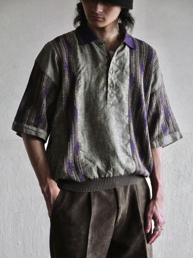 1980~90's Vintage lineCottonSilk Pullover S/S Shirt