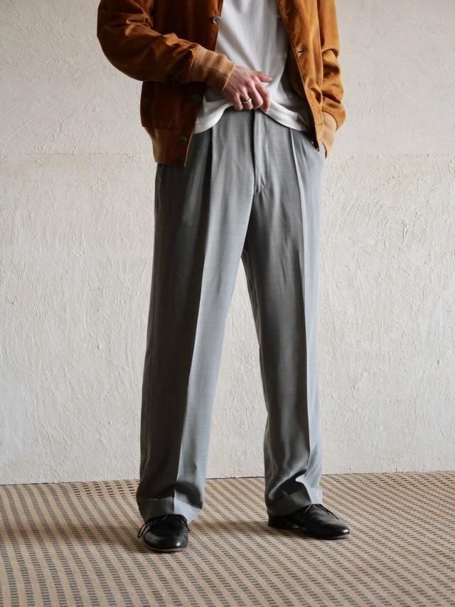 1980's Vintage GIORGIO ARMANI 2Tucks Summer Wool Trousers
