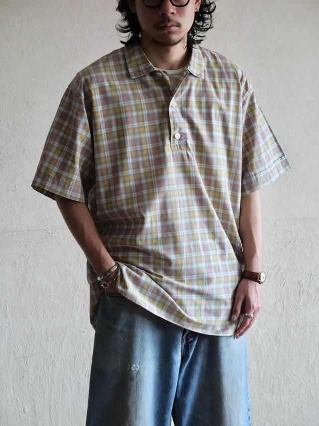 Ermenegildo Zegna Pullover S/S Check Shirt,Made in Italy.