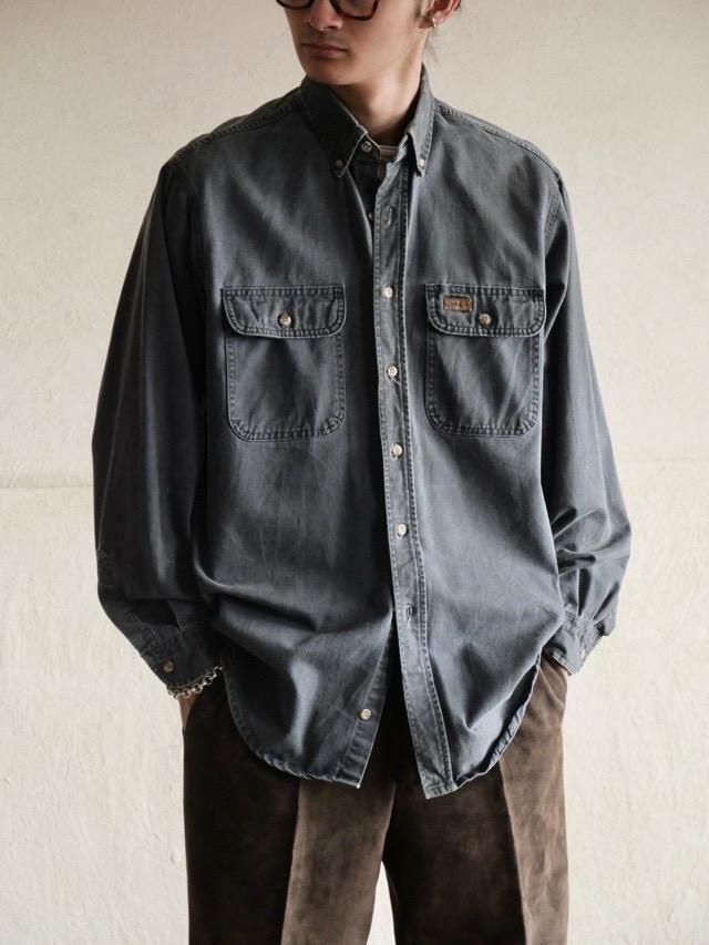 00's Carhartt Cotton Twill Shirt, Black, Made in U.S.A.