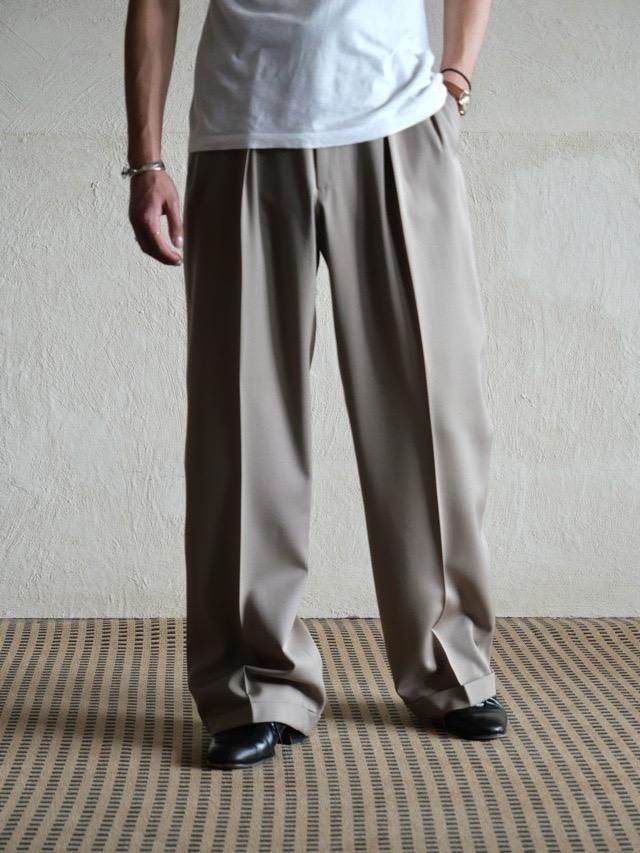 1980s Ralph Lauren Wool Gabardine 2Tuck Trousers