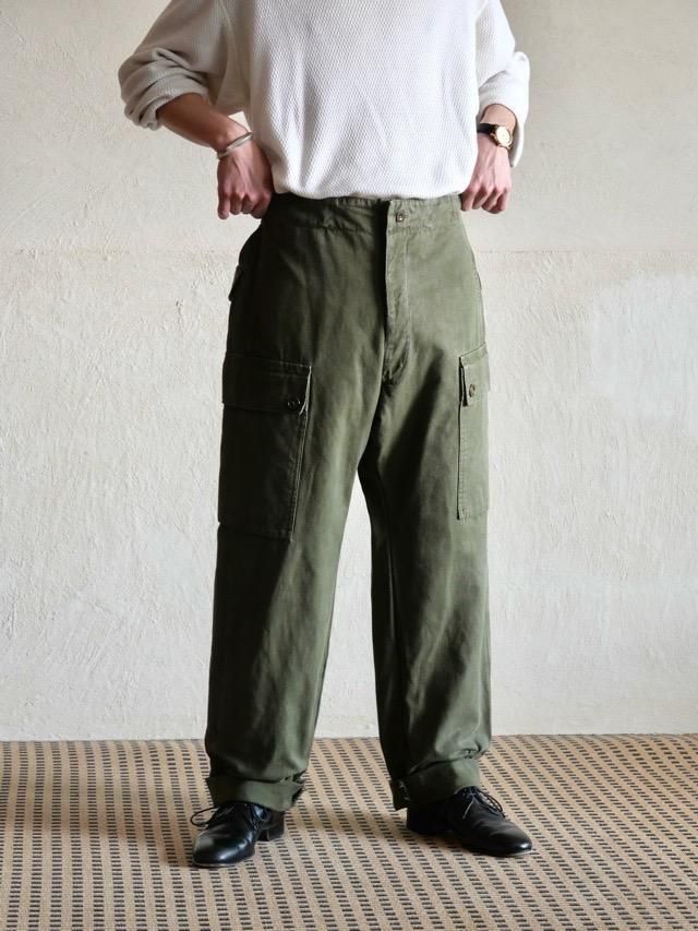 1958's Vintage Nederland Military 
Double-Face Heavy Cotton Canvas Trousers