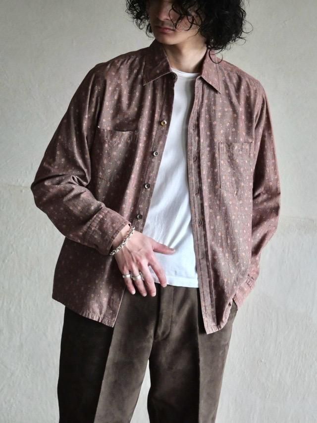 "SONIC LAB" Flower Printed Cotton Shirt