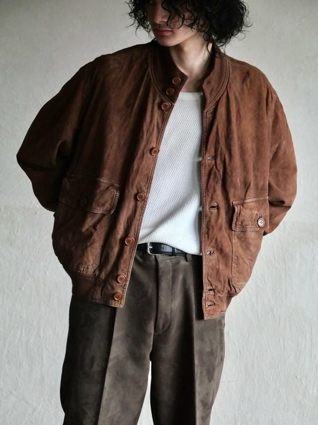 1980~90's Italian Vintage
Goat-Suede VALSTAR Jacket "BROWN" 