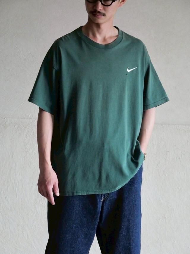 Green 1990~00's NIKE Logo T-shirt