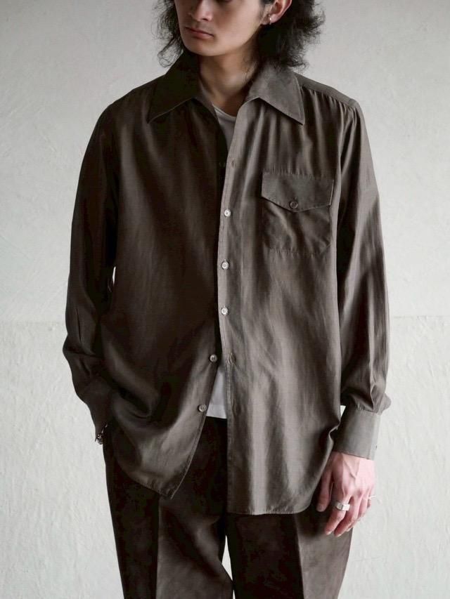 Beaux Tailor Italian-collar Dress-twill Shirt