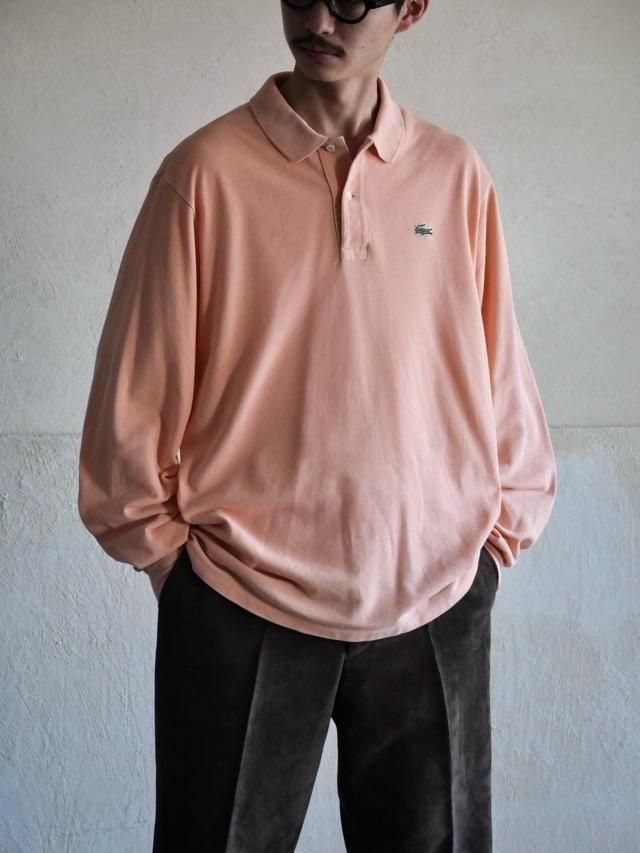 1980's Vintage French LACOSTE L/S Polo ShirtPink