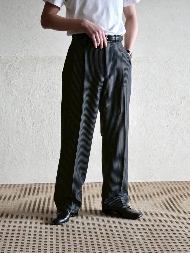 1980-90's Vintage 2tucks Stripes Trousers