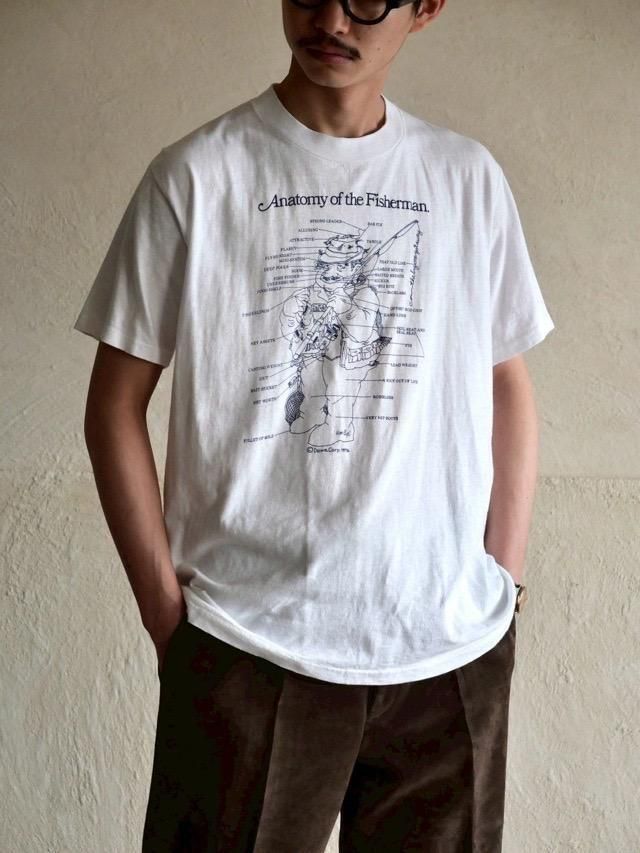 1990's Cotton Printed T-Shirt "Daiwa/Fisherman"