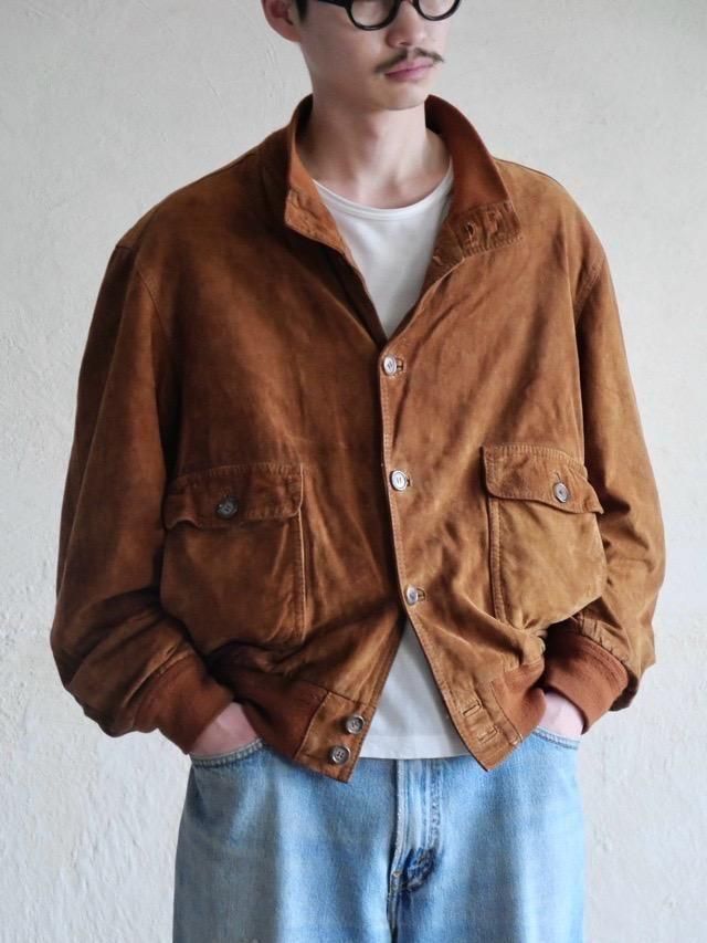1980~90's Italian Vintage "Vera Pelle" Goat-Suede VALSTAR Jacket 