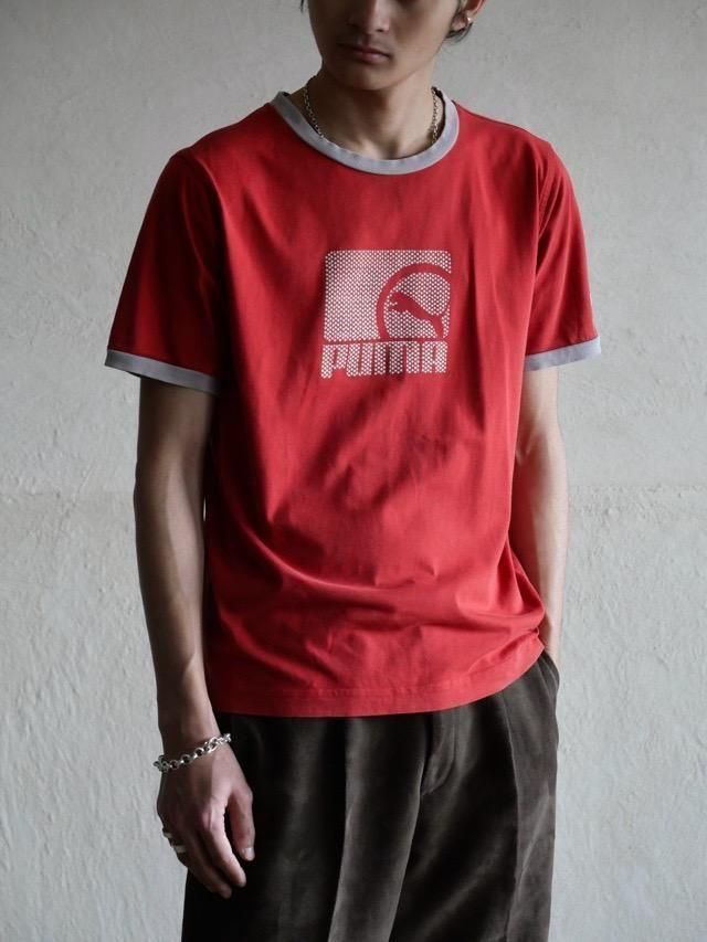 1990's PUMA Ringer T-shirt "Red/Gray"