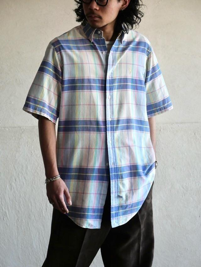 00's RalphLauren Cotton Madras Check S/S Shirt