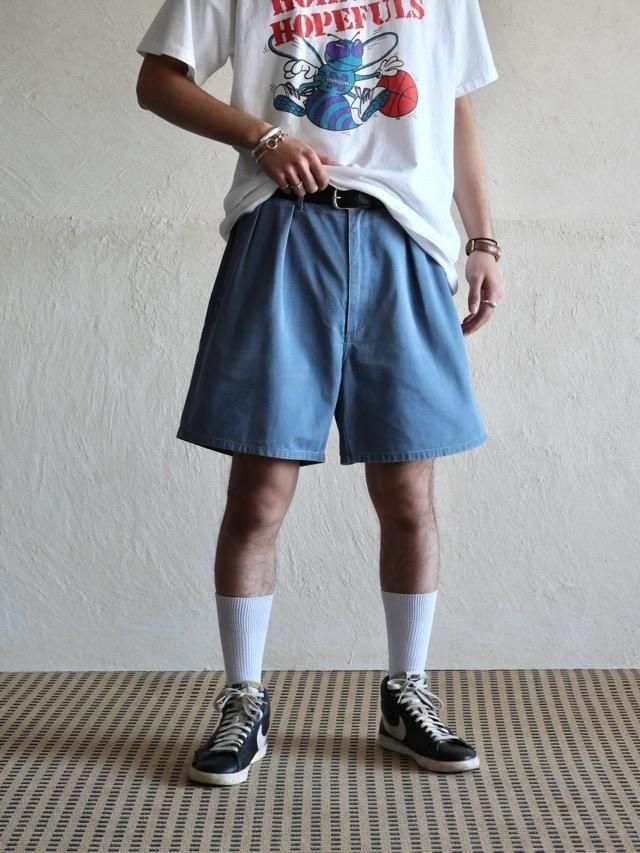 1990's RalphLauren PoloChino Shorts "Fade-blue"