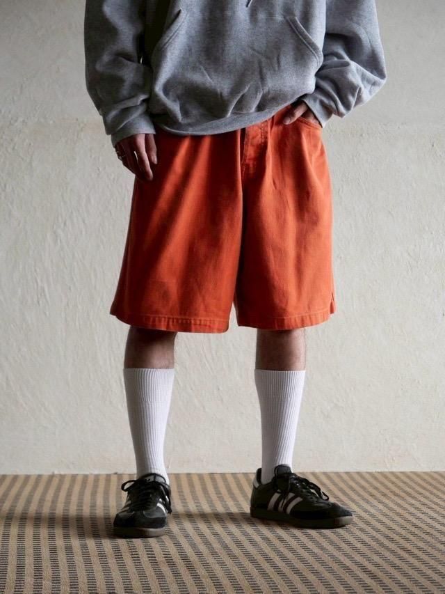 1990's hotsand Cotton Twill  Shorts Orange